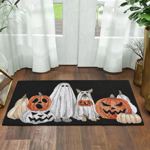Halloween hand hooked accent - hooked,