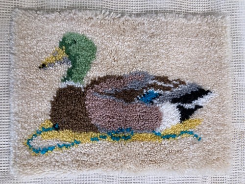 Latch hook rug duck - hook, bird